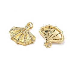 Brass Micro Pave Cubic Zirconia Pendants&nbsp;KK-Z143-01G-02