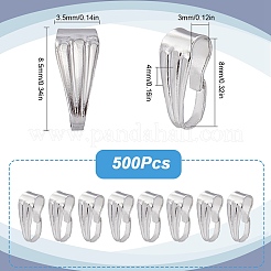 304ステンレススチールスナップオンベイル500個  ステンレス鋼色  8.5x3.5x4mm&nbsp;STAS-SP0001-72