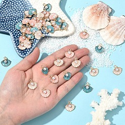 20Pcs Zinc Alloy Enamel Pendants&nbsp;ENAM-YW0006-11LG-01