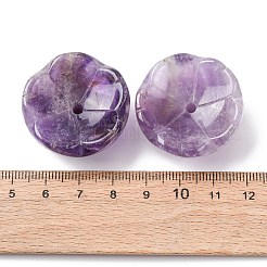 天然アメジストの香炉  花  31~32x31.5~32.5x15mm  穴：3mm&nbsp;G-G301-01B