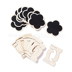 Flower Wooden Mini Chalkboard Signs&nbsp;LS-AJEW-M035-09