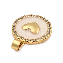 Rack Plating Brass Micro Pave Cubic Zirconia Charms&nbsp;KK-G456-15G-1