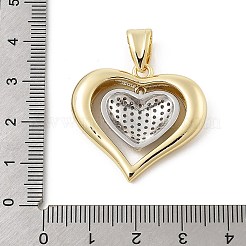 Brass Micro Pave Cubic Zirconia Pendants&nbsp;KK-U047-23G-02