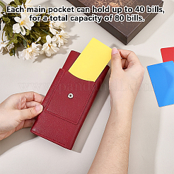 Rectangle PU Leather Credit Card Wallets&nbsp;AJEW-WH20054-291D