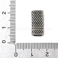 304ステンレススチール製マグネット留め具  長方形  アンティークシルバー  17x8x5mm  穴：5x2mm&nbsp;STAS-Z147-22AS
