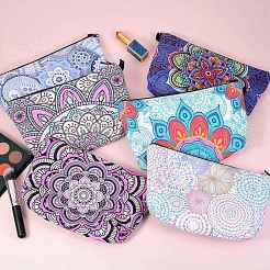 6Pcs 6 Colors Polyester Tarp Zip Cosmetic Pouches&nbsp;ABAG-SZ0001-25