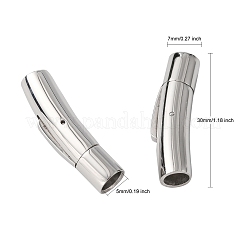 変色防止コラム 316 外科用ステンレス鋼製バヨネット留め具  ステンレス鋼色  30x7mm  穴：5mm&nbsp;X-STAS-A021-5mm