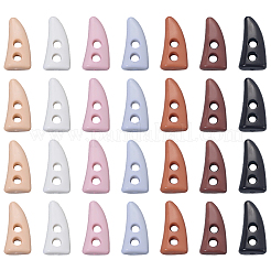 84Pcs 7 Colors Plastic Horn Buttons&nbsp;FIND-GF0008-26
