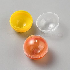 PPプラスチック製の丸型自動販売機用卵カプセル  収納カプセル  ミックスカラー  38mm  内径：34mm&nbsp;AJEW-WH0077-115