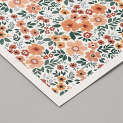 Flower Pattern Ceramics Clay Water Transfer Paper&nbsp;DIY-WH0488-64J