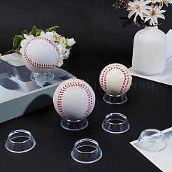 プラスチック製スポーツボール展示台座  円錐形  透明  3.65~4.65x1.5cm  14pc&nbsp;ODIS-GF0001-16B