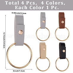4Pcs 4 Colors PU Leather Towel Holder&nbsp;HJEW-CN0001-35