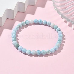 Round Natural Hemimorphite Beaded Stretch Bracelets for Men Women&nbsp;BJEW-B136-01A