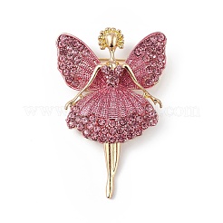Butterfly Dancer Enamel Pin with Rhinestone&nbsp;JEWB-P016-01G-02