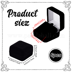 Plastic Cover with Velvet Brooch Packing Boxes&nbsp;VBOX-WH0012-08C