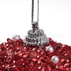 Christmas Ball Foam & Plastic Imitation Pearl Pendant Decoration&nbsp;FIND-G056-01B