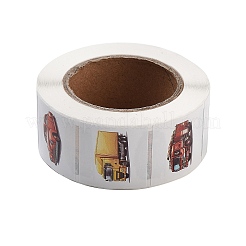 絵紙ステッカー  車の装飾ステッカー  車  25x25mm  500PCS /ロール&nbsp;STIC-M002-02C