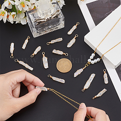 15Pcs Natural Quartz Crystal Pendants&nbsp;PALLOY-AB00134
