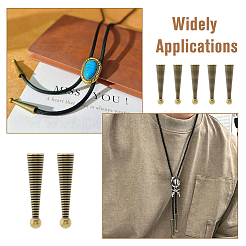10Pcs Alloy Cord Ends&nbsp;FIND-FH0009-40AB