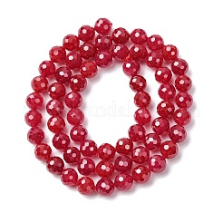 Lab Grown Red Corundum Beads Strands&nbsp;G-Z123-A01-6mm