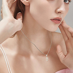 4 個 925 スターリングシルバー アイスピック ピンチベイル  銀  15mm  ペンダント：10x3x5mm&nbsp;FIND-HS0002-08B