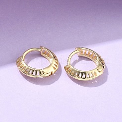 Triangle Brass Hoop Earrings&nbsp;EJEW-Z102-06G