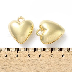 CCBプラスチックペンダント  ハートチャーム  ゴールドカラー  26x23x12.5mm  穴：2.7mm&nbsp;CCB-C001-09G-G