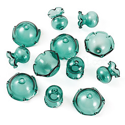 6 Sets Transparent Glass Bead Caps&nbsp;GLAA-BY0001-07C