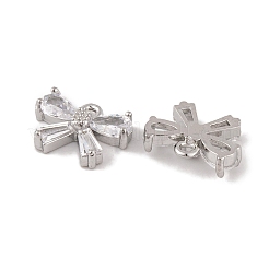 Brass Micro Pave Clear Cubic Zirconia Charms&nbsp;LS-KK-L212-14P