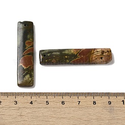 天然ピカソジャスパーペンダント  長方形チャーム  48x10.5~11x4~4.5mm  穴：1.2mm&nbsp;G-Q161-07A