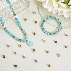 180Pcs 3 Styles Tibetan Alloy Beads&nbsp;TIBE-PA0001-01