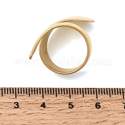 Irregular Twist 304 Stainless Steel Open Cuff Rings for Women&nbsp;RJEW-A091-0G