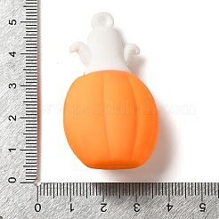 ハロウィーンのテーマ pvc プラスチック ペンダント  カボチャ  ホワイト  49x29x21mm  穴：2mm&nbsp;KY-N023-03B
