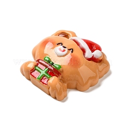 クリスマスシリーズ かわいい不透明樹脂デコデンカボション  クマ  24x24.5x8.5mm&nbsp;RESI-B026-02D