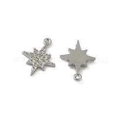 304ステンレススチールペンダントラインストーンセッティング  ステンレス鋼色  スター  0.8mmと1mmラインストーンのために合う  11x8.5x1.5mm  穴：0.7mm&nbsp;STAS-Z144-02P-02