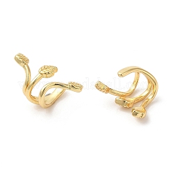 Rack Plating Brass Leaf Asymmetrical Earrings&nbsp;EJEW-D061-41G