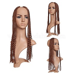 ドレッドヘアツイスト三つ編みかぎ針編みの髪  低温耐熱繊維  長い＆縮毛  ダークブラウン  20インチ（50.8cm）&nbsp;LS-OHAR-G005-21B