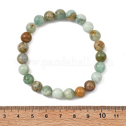 Natural Green Quartz Round Beads Stretch Bracelets for Women Men&nbsp;BJEW-JB13862