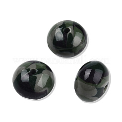 樹脂ビーズ  天然石風  フラットラウンド  ダークスレートグレー  16x11mm  穴：2.1~2.3mm&nbsp;RESI-N034-04-N01