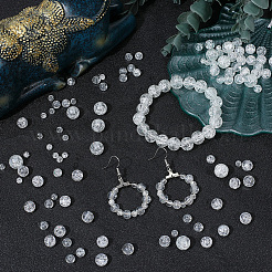 450Pcs 4 Styles Spray Painted Crackle Glass Beads&nbsp;CCG-PA0001-09A