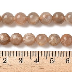 ラウンド ナチュラル マルチ ムーンストーン ビーズ 連売り  ムーンストーンとサンストーンのビーズ  8mm  穴：1mm  約45~47個/連  15.35インチ（39cm）&nbsp;G-I176-09-8mm-02