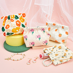 4pcs Mini Cloth Printed Multipurpose Shrapnel Makeup Bags Change Purse&nbsp;ABAG-GF0001-26