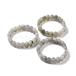 Natural Labradorite Oval Beaded Stretch Bracelet&nbsp;G-E010-01I
