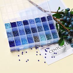 288g24色ガラスシードビーズ  ラウンド  ミックスカラー  6/0  4~5x2.5~4.5mm  穴：1.2~1.5mm  12 G /カラー&nbsp;SEED-JQ0005-01E-4mm