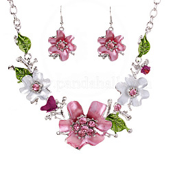 Flower Alloy Rhinestone Jewelry Set&nbsp;FS-WGD5AB0-01