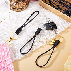 10Pcs 2 Colors Eco-Friendly Korean Waxed Polyester Cord Keychains&nbsp;KEYC-TA00033