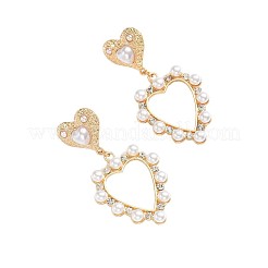 Alloy & Rhinestone & Plastic Pearl Stud Dangle Earrings&nbsp;WGFDC79-01