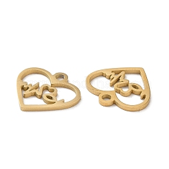 Ion Plating(IP) 304 Stainless Steel Charms&nbsp;STAS-Q303-01G