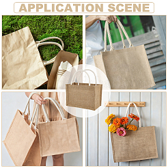 Reusable Jute Tote Bags&nbsp;LS-AJEW-WH0816-490