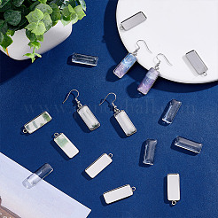 304ステンレススチール製イヤリングジュエリー製作キット  ステンレス鋼色  20~30x10~19x2~5mm  穴：2~2.4mm&nbsp;DIY-UN0006-83